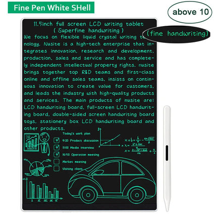 11.5-inch Full Screen Superfine Handwriting LCD Writing Tablet Electronic Drawing Board Kids Graffiti Painting Memo Learn Pads