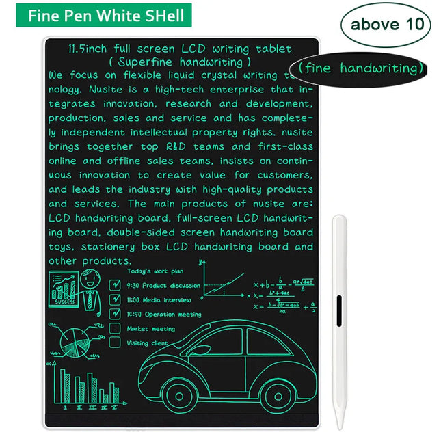 11.5-inch Full Screen Superfine Handwriting LCD Writing Tablet Electronic Drawing Board Kids Graffiti Painting Memo Learn Pads