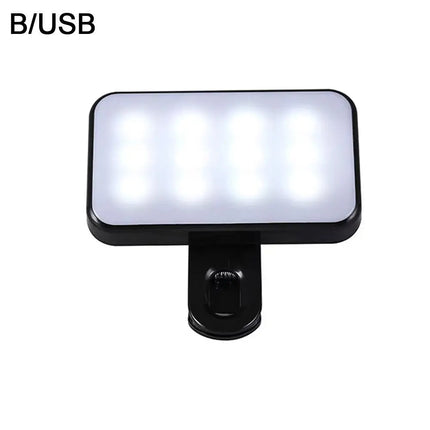 Upgrade Portable Mini Selfie Fill Light Rechargeable 3 Modes Adjustable Brightness Clip On For Mobile Phone Make Up Computer Fil