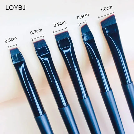 LOYBJ Thin Eyebrow Eyeliner Brush Super Fine Angled Brow Contour Brush Portable Women Eyebrow Liner Cream Cosmetic Makeup Tools