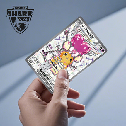 Magic Shark Tyranitar Pawmot Clefable Pokemons Slowking Victini Ex Soft PVC No Fade Skin Sticker for Credit Debit Metro Card