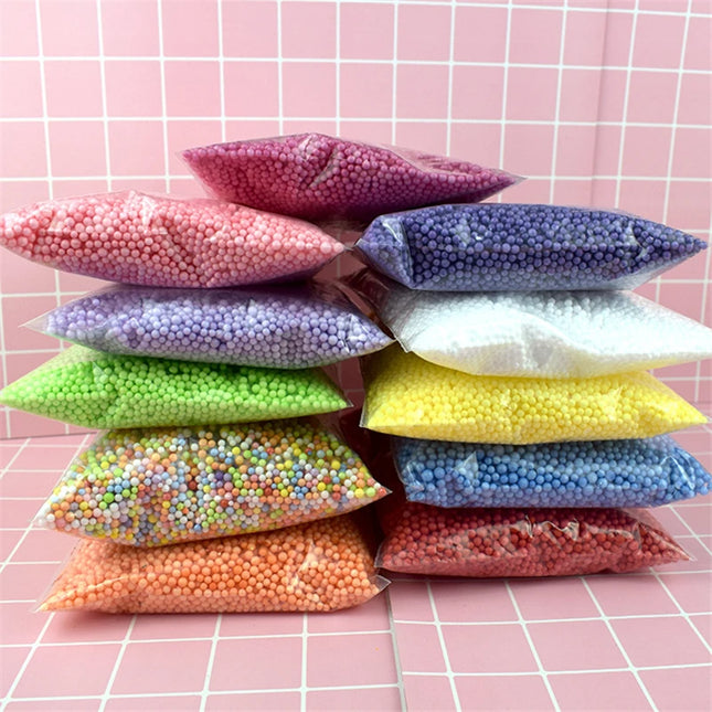 1pack Polystyrene Styrofoam Balls Bottle DIY Snow Mud Particles Accessories Slime Balls Small Tiny Foam Beads For Foam Filler
