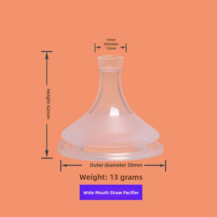 Liquid Silicone Nipples Pacifier Baby Bottle Replacement Head Drinking Head Straw Can Put Gravity Ball 100% Bpa Free