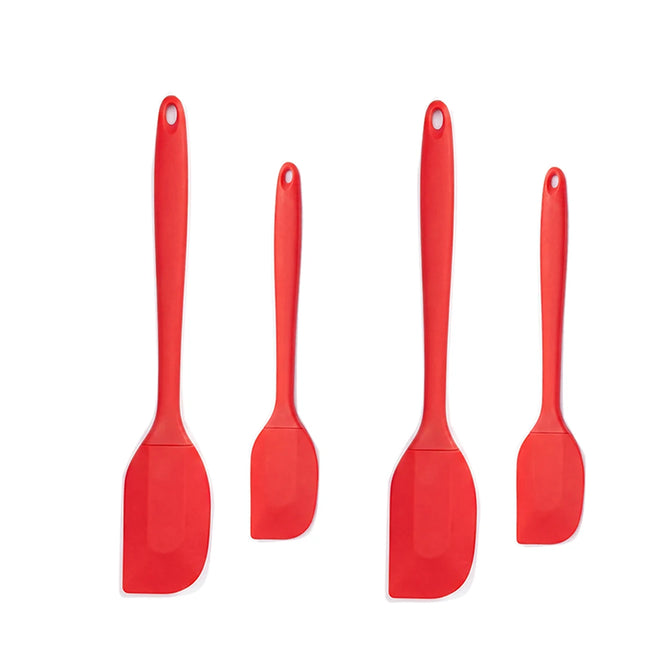 4Pcs Silicone Spatula Set Cake Cream Baking Spatula Heat Resistant Cooking Spatula Split Type Pastry Scraper Decoration Tool