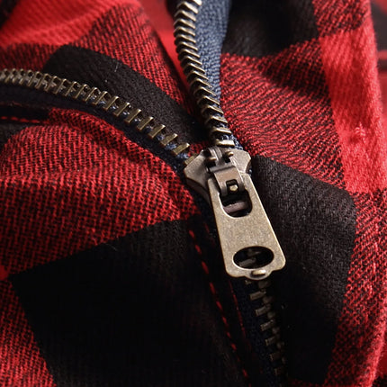 Men's Red Jeans with Checkered Print Details, Made From Stretch Denim Pants, Stylish Slim-fit Design Trousers. 28-34 36 38 40 42