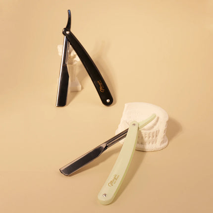 1/2pcs straight edge shaver high-end salon folding men's manual shaver，Special for real hair wigs