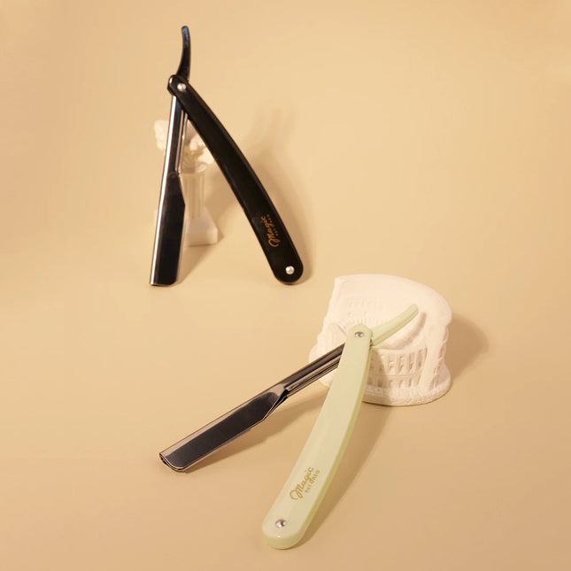 1/2pcs straight edge shaver high-end salon folding men's manual shaver，Special for real hair wigs