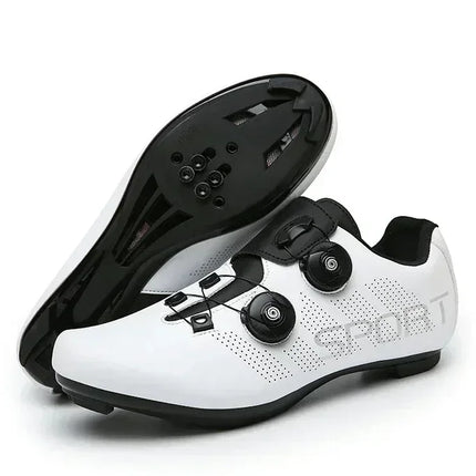 Cycling Shoes Road Bike Men White Breathable SPD Self-Locking Cleat Racing Road Bike Shoes Women Flat MTB Bicycle Sneakers