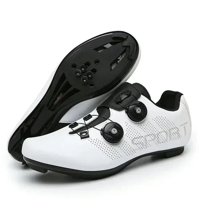 Cycling Shoes Road Bike Men White Breathable SPD Self-Locking Cleat Racing Road Bike Shoes Women Flat MTB Bicycle Sneakers