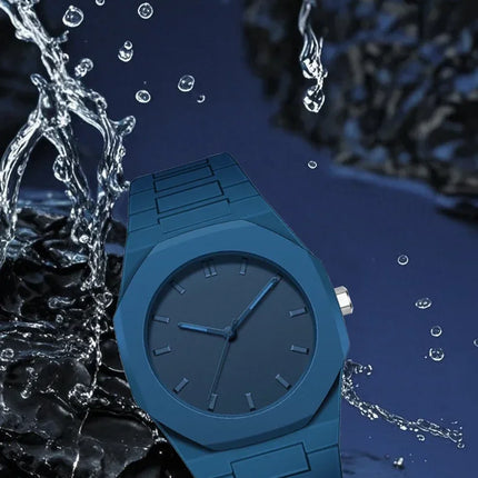 Men's Casual Lightweight Sports Business Watch Minimalist Design Plastic Strap Quartz Wristwatch