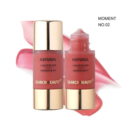 Dewy Natural Liquid Blush, Multi-Use Liquid Blush for Cheeks & Lips, Beginner-Friendly, Watery Pinkish Glow Makeup Effect