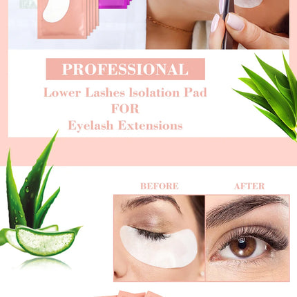 50Pairs/Lots Eyelash Extension Patch Under Eye Pads Hydrogel Patches For Extension Lint Free Stickers Eyelash patches Makeup