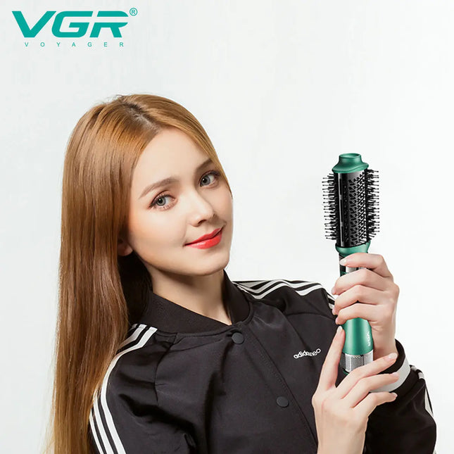 VGR V-493 4-in-1 Hair Dryer Styler Power Cord Hot Air Brush Comb Professional Electric Hair Straightener