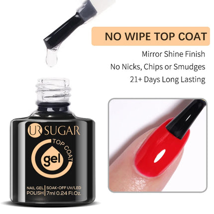 UR SUGAR 7ml Pink Nude Natural Rubber Base Gel Nail Polish Semi Permanent Chrome Sequins Soak Off Construction UV Gel Varnish