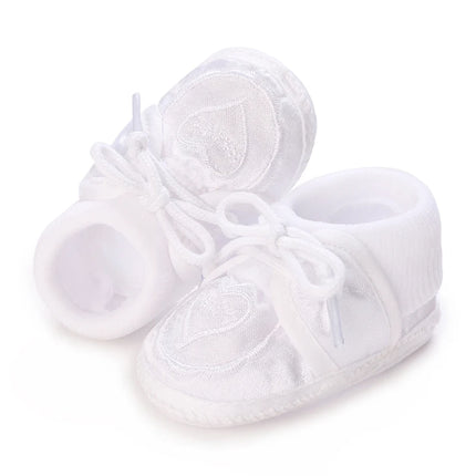 Multiple Options Newborn Baby First Baptist Shoe: Newborn Boy and Girl White Baptist Shoes Soft Sole Walking Shoes Size-9CM-10CM