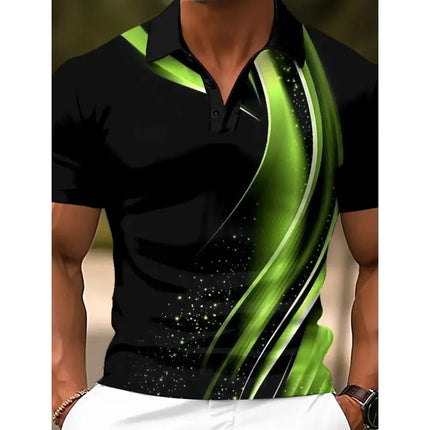 Men Summer Fashion Short Sleeve Golf Polo Shirt Middle Elasticity Men Business Casual Polo Shirt Tops