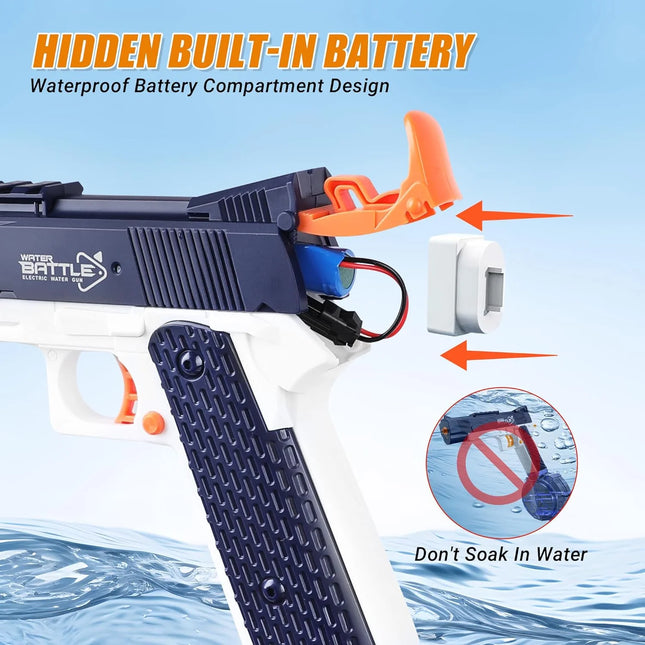 Electric Water Gun- High-Quality Rechargeable Toy With Large Water Capacity For Summer Games, Perfect Gift for Swimming Pool