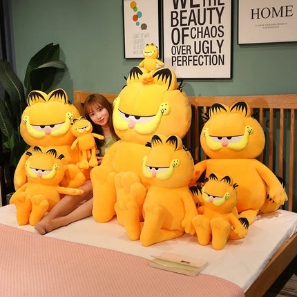 Big Size Garfield Plush Anime Animal Lazy Foolishly Tiger Skin Simulation Ugly Cat Kawaii Garfield Stuffed Peluche Doll Gift