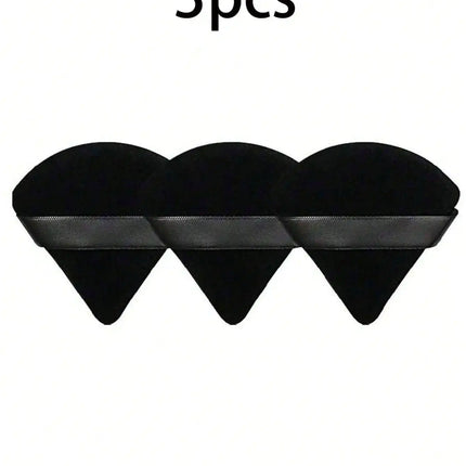 20/10/3/1pc Triangular Velvet Makeup Powder Puff, Facial Powder Puff, Reusable Makeup Powder Puff, And Eye Makeup Powder Puff