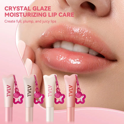 Tvlv Color Lip Gloss Lip Balm Lip Oil Three-In-One |   Autumn and Winter Essential Moisturizing Lip Care, Lip Wrinkle Reduction, Anti-Cracking, and Brightening