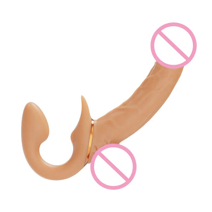 Strapless Strap-on Telescopic Dildo Vibrator Double-heads Vibrating G-Spot Stimulator Big Penis Adult Sex Toys For Women Lesbian