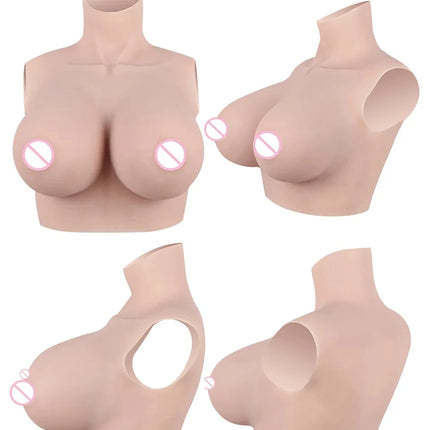 Eyung H Cup Silicone Breast Forms Fake Tits Enhancer For Crossdresser Drag Queen Fake Boobs Tits Breastplate Male To Female Sissy