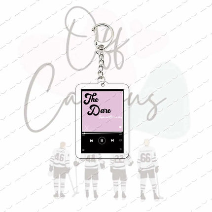 TV Show Off Campus K Keychain Bag Charm Elle Kennedy Garrett Graham Hockey Acrylic Keyrings Pendant Chain Fans Friends Gifts