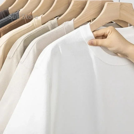 100% Cotton Unisex T-Shirts 450G High Quality White T-Shirts Tee Shirts Summer Blank T-Shirt For Men Camisetas Para Hombre
