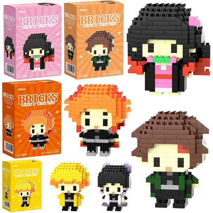 Demon Slayer Kimetsu No Yaiba Building Blocks Figure Kamado Tanjirou Action Figure Agatsuma Zenitsu Nezuko Warrior Model Toys