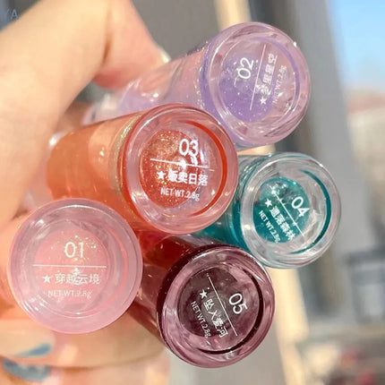 [YA]Cappuvini Transparent Crystal Jelly Lip Gloss Shiny Clear Mirror Moisturizing Lip Balm Glitter Liquid Lipstick Lip Oil