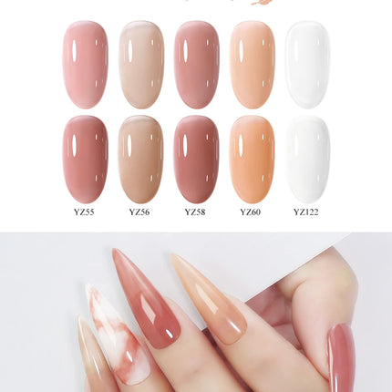 Arte Clavo Solid Color Gel Nail Polish 15ml Soak Off UV LED Gel Semi-Permanent Glitter Polish For Manicure Nail Art Salon Gel