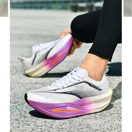 New Cushioning Running Shoes For Men Suitable Heavy Runners Lace Up Sports Women Non-slip Outdoor Athletic Male Sneakers