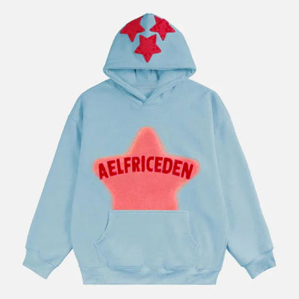 2024 Fall hip hop street graffiti hoodie women's retro casual sports baggy hoodie