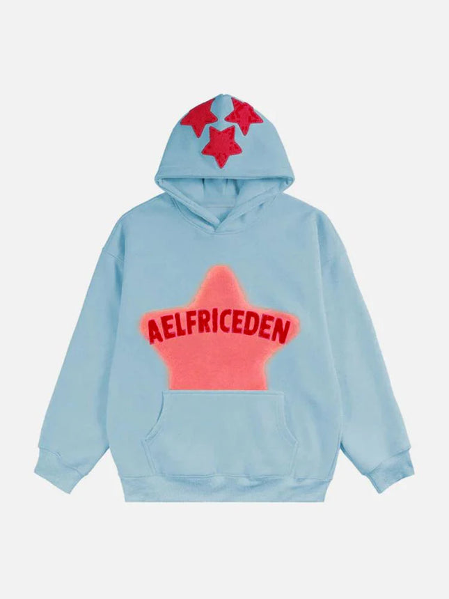 2024 Fall hip hop street graffiti hoodie women's retro casual sports baggy hoodie