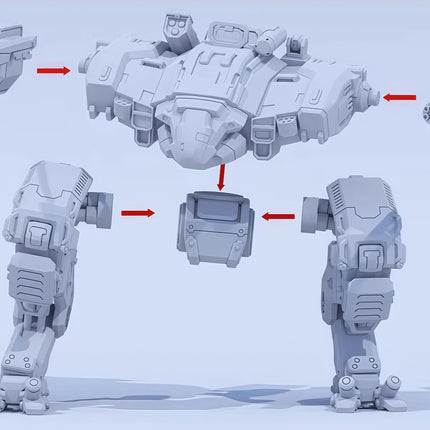 120mm Cast Resin Model Assembly Kit, GK, Resin Combat Gravity Mech, Unpainted Needs To Be Assembled.