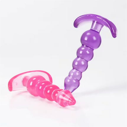 Butt Plug Dildo Butt Prostate Massage Unisex Sexy Stopper Soft Silicone Anal Plugs Beads Adult Sex Toy for Men Women Adult Games