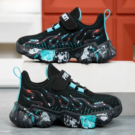 2025 Hot Selling Autumn Breathable Mesh Childrens Sports Shoes Rebound Comfortable Running Shoes Campus Versatile Casual Shoes