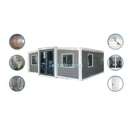 Foldable Container House 3 Bedroom 20ft Modular Container House Casas Prefabricadas Mobile Tiny Home Expandable Container House