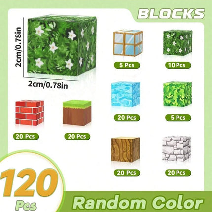 Magnetic Building Block Bricks Toy STEM Stacking World Mine Architectural Set Model DIY Educational Kids Gifts for Boy Girls