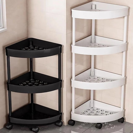 With Swivel Wheels Small Cart Shelf Snacks Racks Trolley Holder Home Bathroom Kitchen Organizer Multi-layer Movable Storage Rack
