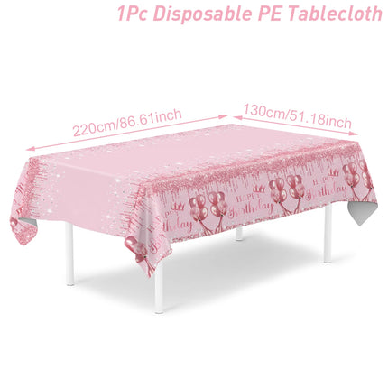 Purple Laser Disposale Tablecloth Happy Birthday Party Decoration Wedding Party Aluminum Film Table Cover Baby Shower Supplies