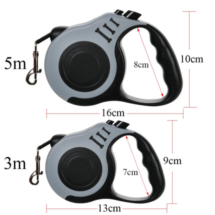 3m 5m Dog Leash Strong Nylon Puppy Lead For Small Medium Large Dogs Cats Automatic Retractable Durable Yorkshire Pet Supplies