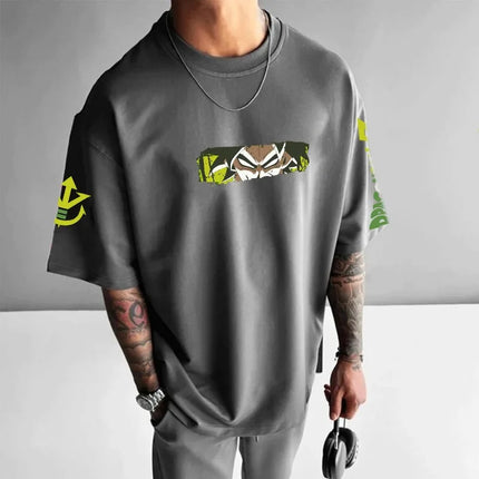 Japanese Anime Dragon Ball Broli Graphics T-shirts Men's Oversized Clothing Harajuku Y2K Short Sleeve Pure Cotton Sportswear