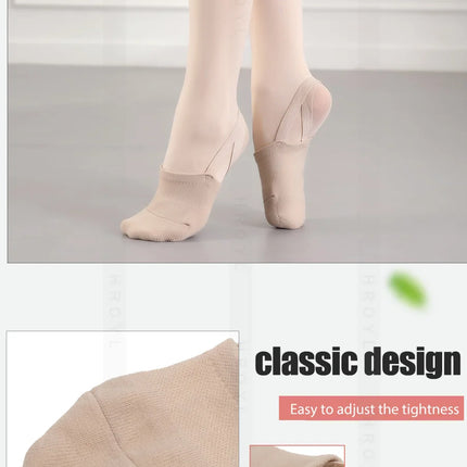 Girls Rhythmic Gymnastics Shoes Women Adult Children Half Sole Jazz Ballet Dance Shoes Half Toe Shoes Woman Belly Dancing Shoes