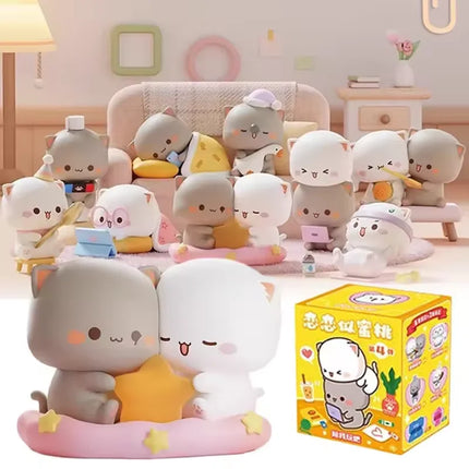 Mitao Cat 2/3/4 Season Lucky Cat Cheap Cute Cat Blind Box Toys Blind Bag Cartoon Figure Doll Children's Birthday Christmas Gift
