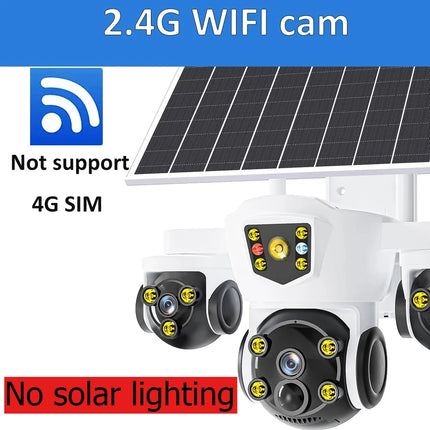 4G Sim Card Solar CCTV PTZ  Outdoor Wireless Human Detection PIR WiFi IP Camera with Siren Solar Powered CCTV Solar Light