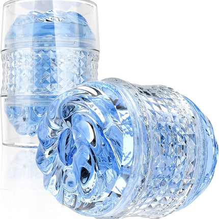 kaifutong Manual Spiral Motion Male Masturbator Sleeve Adult Sex Toys for Men Realistic Pocket Pussy Open Ended Crystal Sex Toy