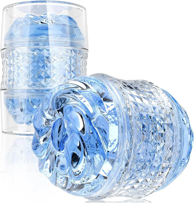 kaifutong Manual Spiral Motion Male Masturbator Sleeve Adult Sex Toys for Men Realistic Pocket Pussy Open Ended Crystal Sex Toy
