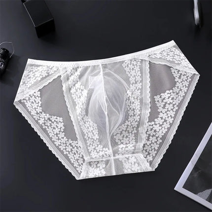 Lace Men's Underwear Ice Silk Calzoncillos Hombre 3D Convex Bag Adults 18 Plus Size Sexy Lingeries for Man Tangas Japonesa New