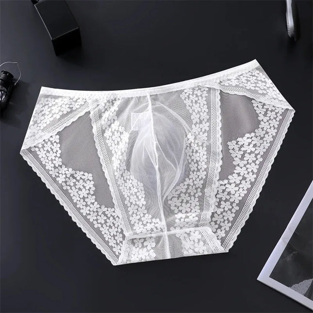 Lace Men's Underwear Ice Silk Calzoncillos Hombre 3D Convex Bag Adults 18 Plus Size Sexy Lingeries for Man Tangas Japonesa New